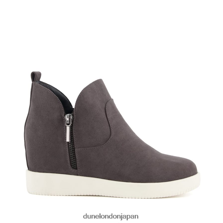 エレシャ ジップディテール アンクルブーツ グレー 女性 Dune London 4JB82R575