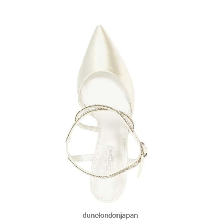 デビュー ディアマンテ クロスストラップ ウェディングシューズ 象牙 女性 Dune London 4JB82R578