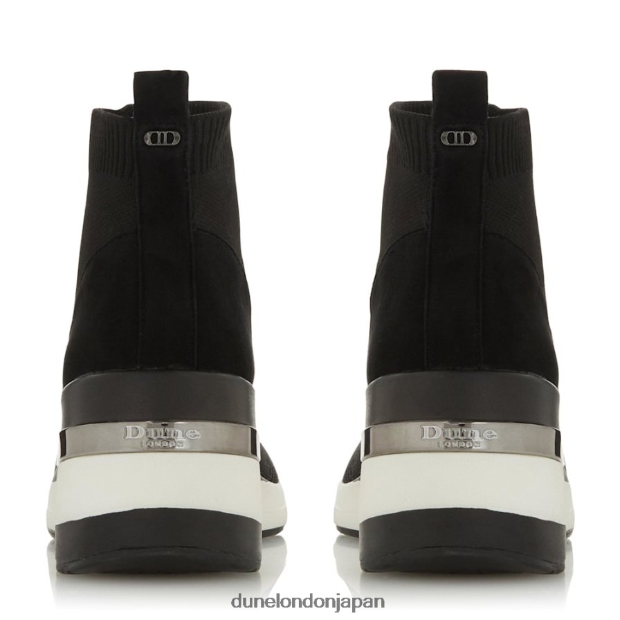 エンゲル ミッドウェッジソックストレーナー 黒 女性 Dune London 4JB82R579