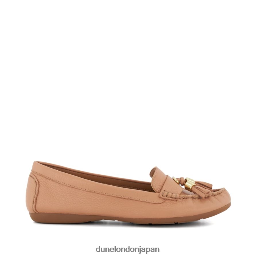 集める レザー タッセルトリム ローファー 黄褐色 女性 Dune London 4JB82R581