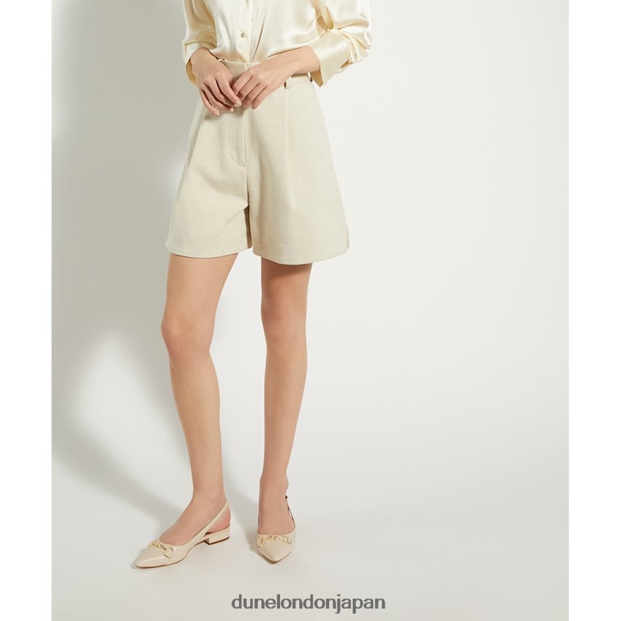 希望に満ちた スナッフルトリム フラットスリングバックパンプス 生成り 女性 Dune London 4JB82R584
