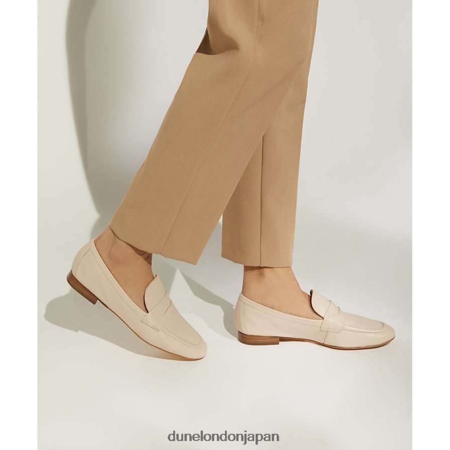 ジャネッタ フラットペニーローファー 生成り 女性 Dune London 4JB82R589