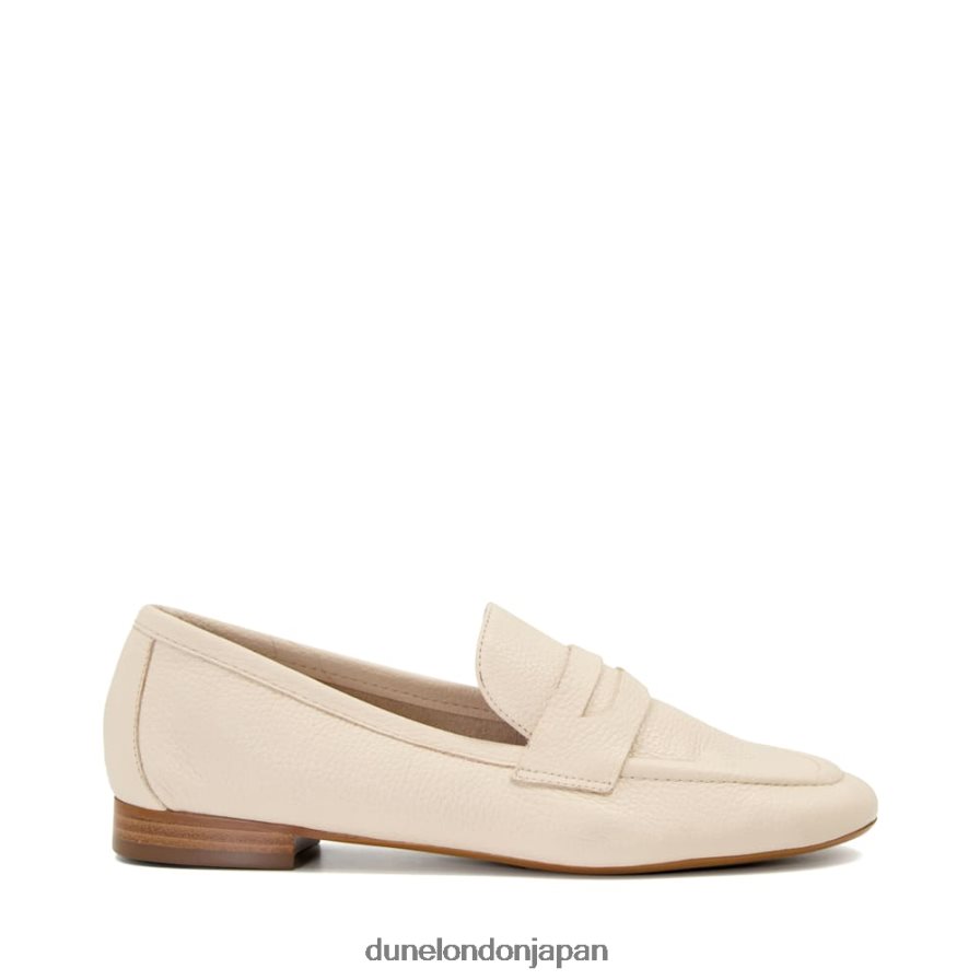 ジャネッタ フラットペニーローファー 生成り 女性 Dune London 4JB82R589