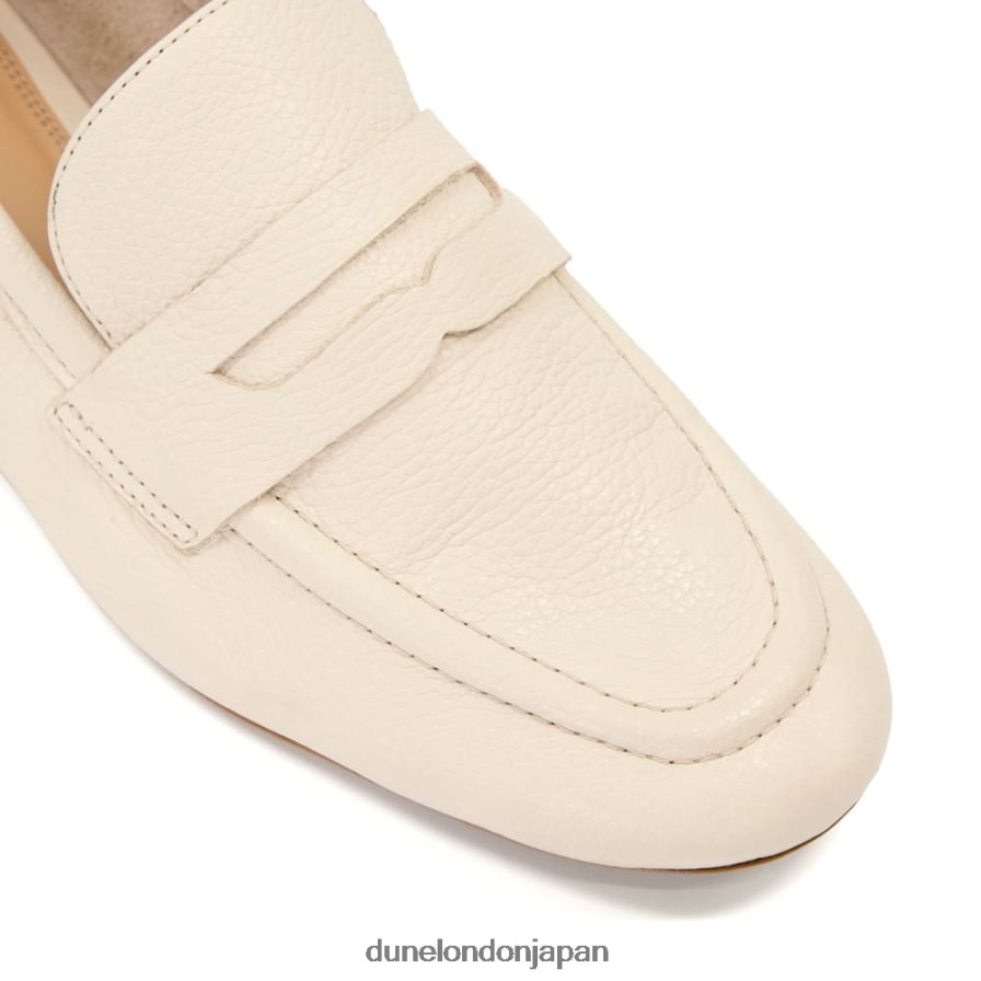 ジャネッタ フラットペニーローファー 生成り 女性 Dune London 4JB82R589