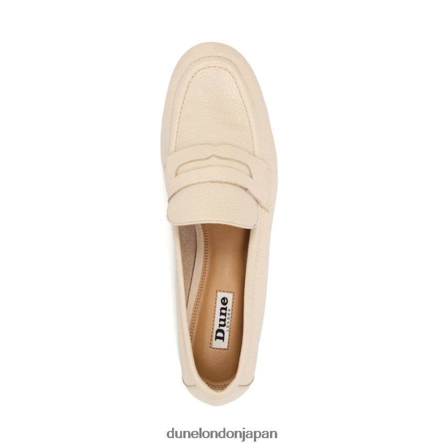 ジャネッタ フラットペニーローファー 生成り 女性 Dune London 4JB82R589