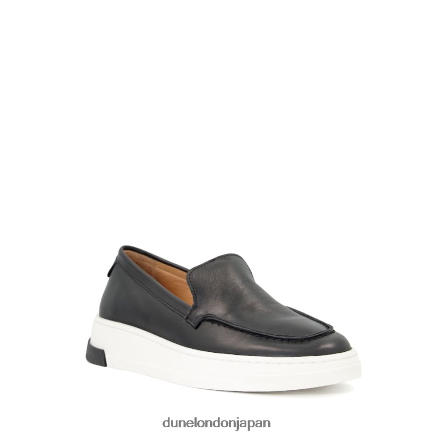 生成する ウェッジヒール ローファー 黒 女性 Dune London 4JB82R590