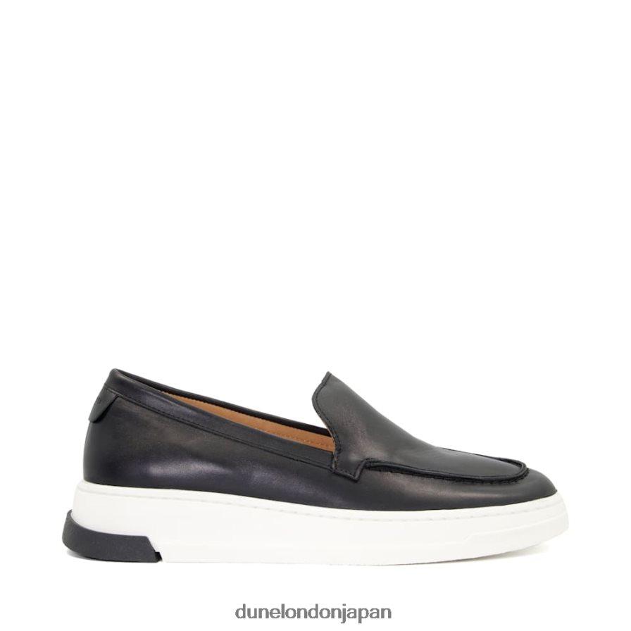 生成する ウェッジヒール ローファー 黒 女性 Dune London 4JB82R590