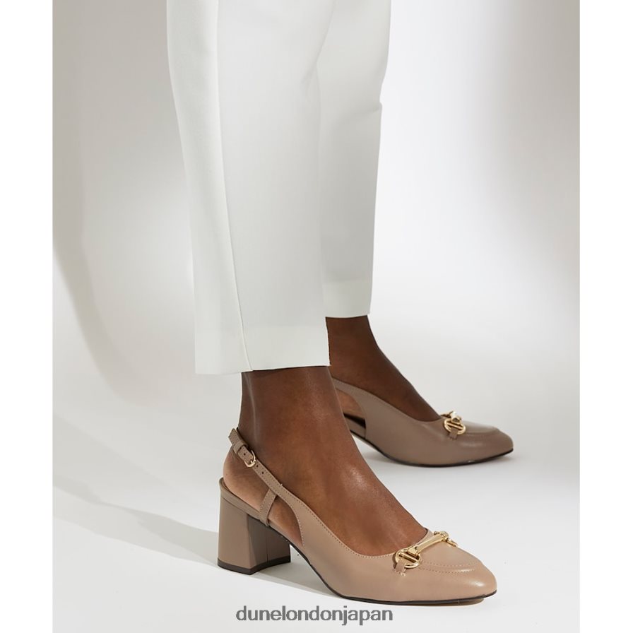 キャシー スナッフルトリム ブロックヒール スリングバック コート トープ 女性 Dune London 4JB82R595