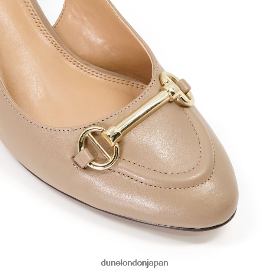 キャシー スナッフルトリム ブロックヒール スリングバック コート トープ 女性 Dune London 4JB82R595