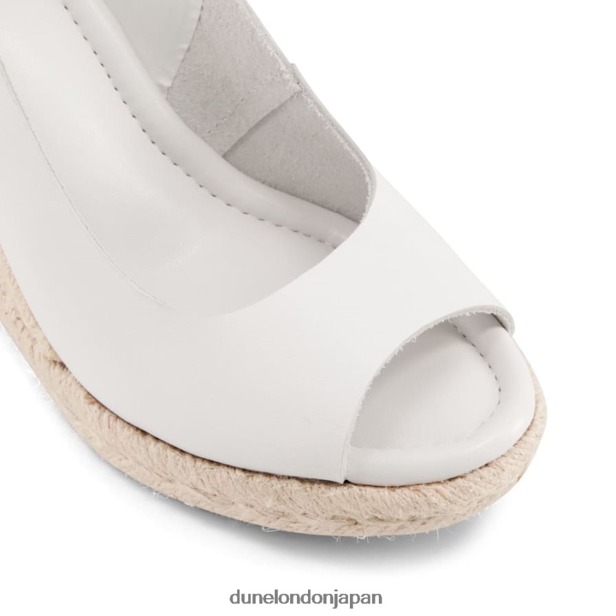 キミー ピープトゥウェッジ 白 女性 Dune London 4JB82R601