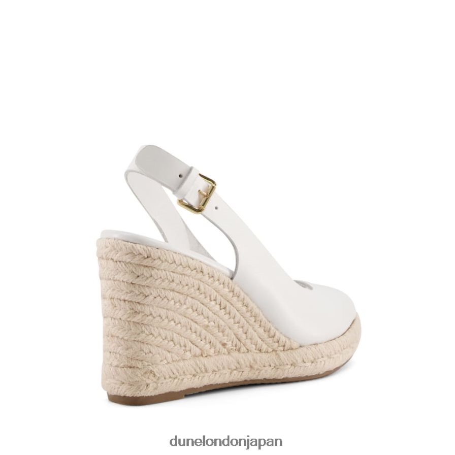 キミー ピープトゥウェッジ 白 女性 Dune London 4JB82R601
