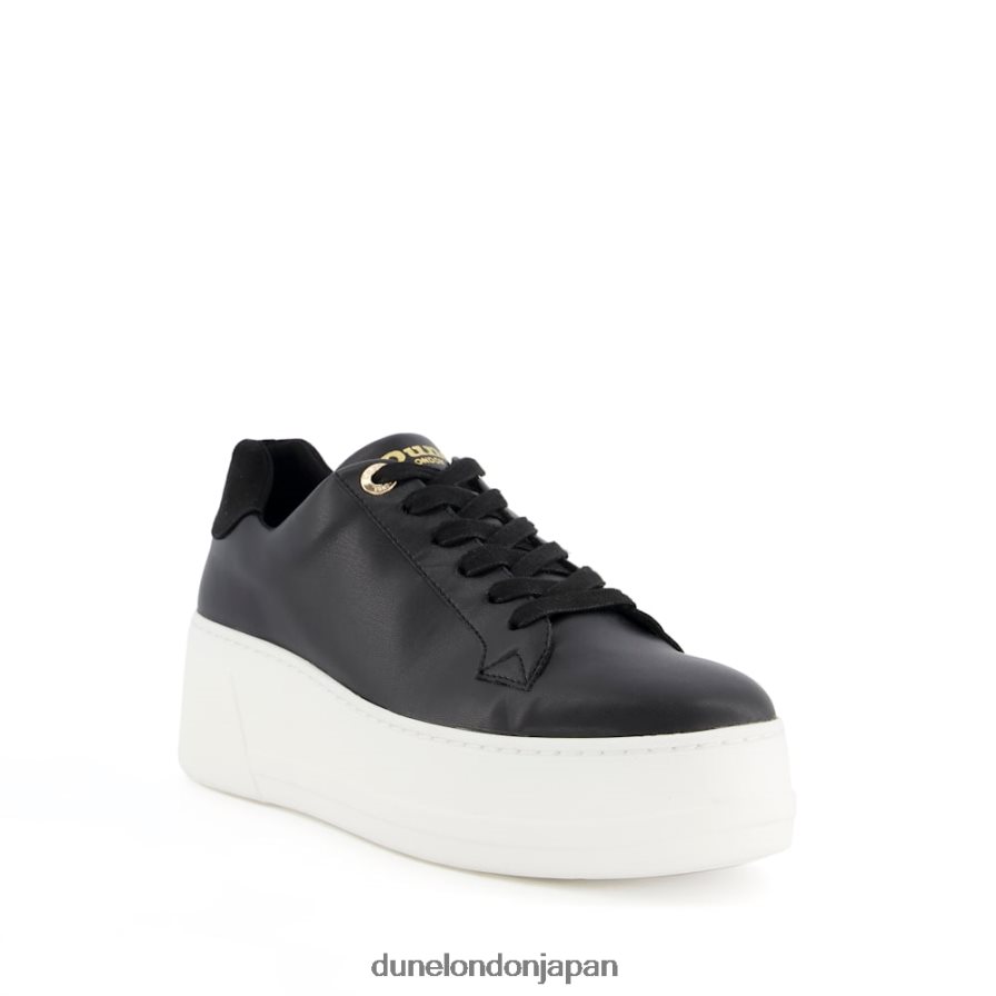 エピソード レースアップ フラットスニーカー 黒 女性 Dune London 4JB82R602