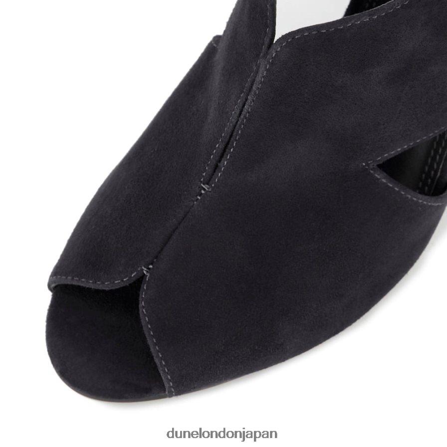 マルセラ コンフォートスエードヒールサンダル 黒 女性 Dune London 4JB82R606