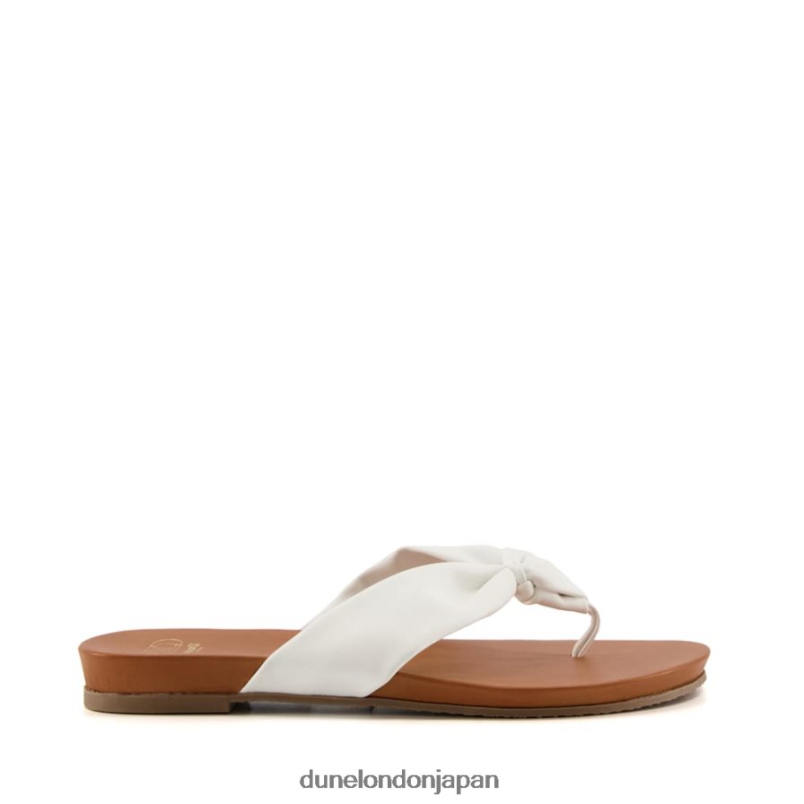 抒情的な ノットアッパーサンダル 白 女性 Dune London 4JB82R608