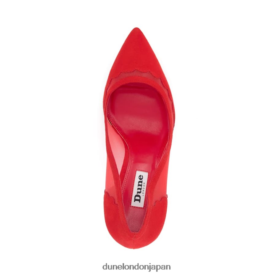 バイラ メッシュディテールのコートシューズ 赤 女性 Dune London 4JB82R610