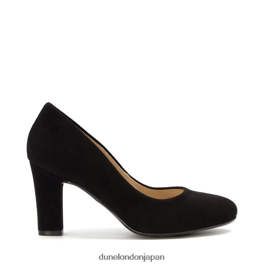 灰色の コンフォートミッドブロックヒールコートシューズ 黒 女性 Dune London 4JB82R614