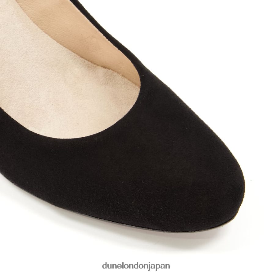 灰色の コンフォートミッドブロックヒールコートシューズ 黒 女性 Dune London 4JB82R614