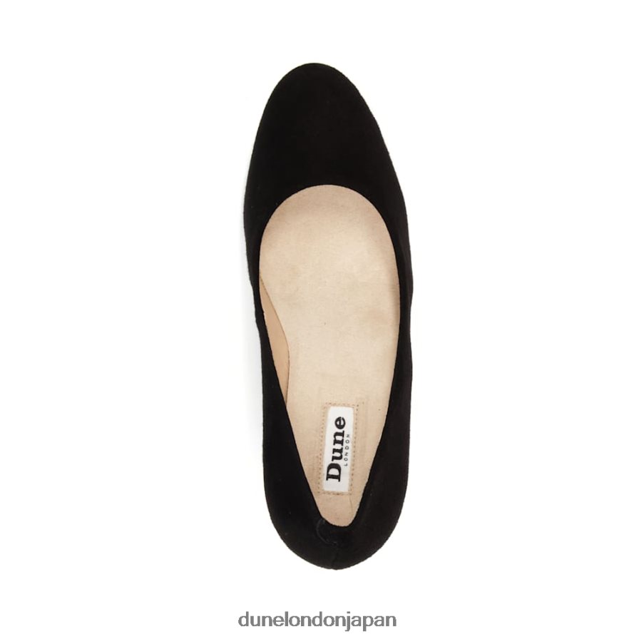 灰色の コンフォートミッドブロックヒールコートシューズ 黒 女性 Dune London 4JB82R614