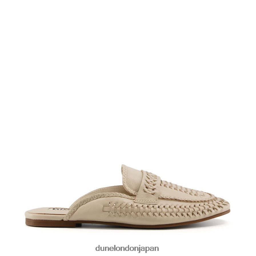 ギギー ウーブンバックレスローファー 生成り 女性 Dune London 4JB82R615