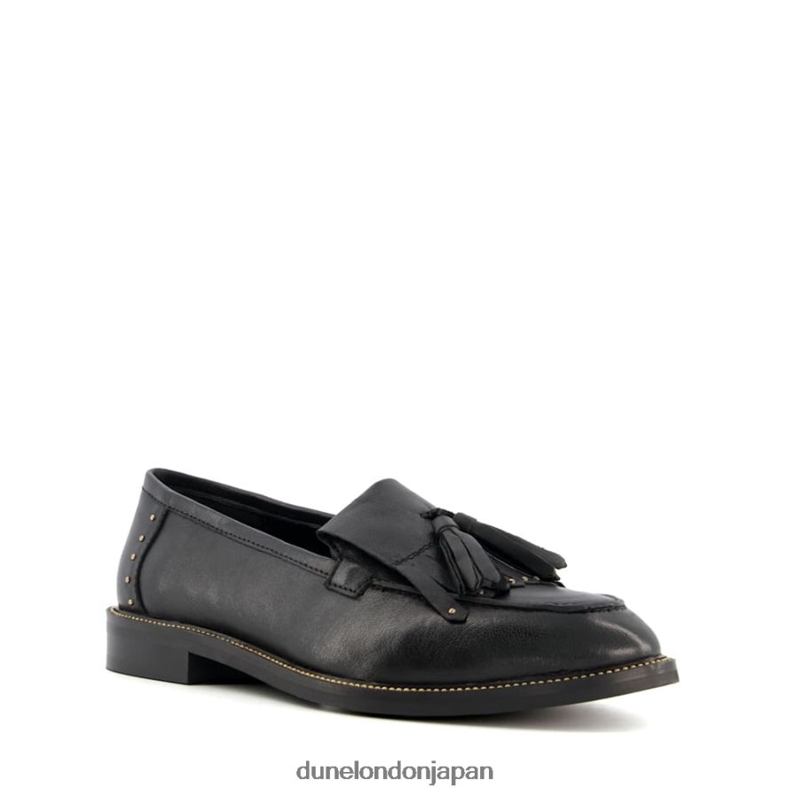 グレンダス エプロンタッセルローファー 黒 女性 Dune London 4JB82R616