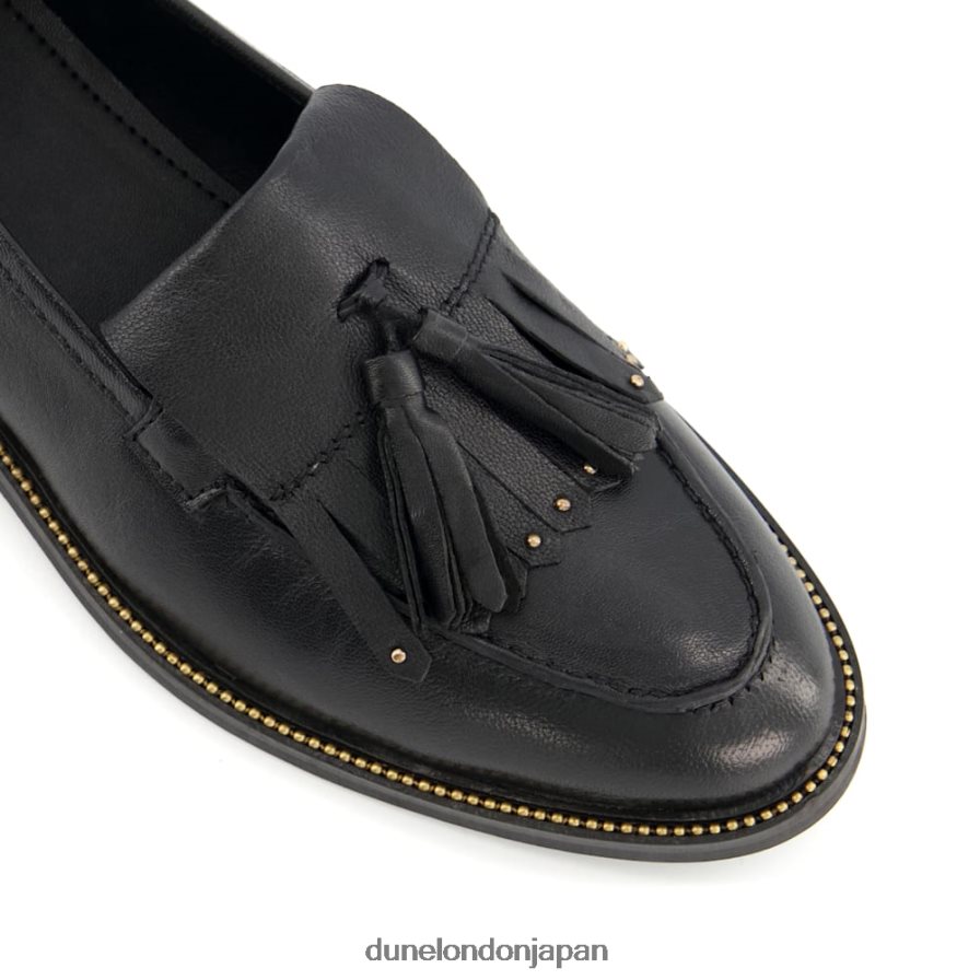 グレンダス エプロンタッセルローファー 黒 女性 Dune London 4JB82R616