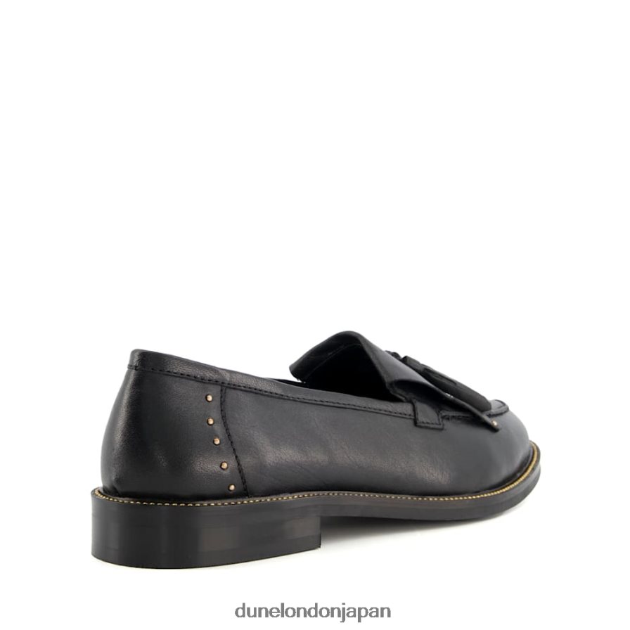 グレンダス エプロンタッセルローファー 黒 女性 Dune London 4JB82R616
