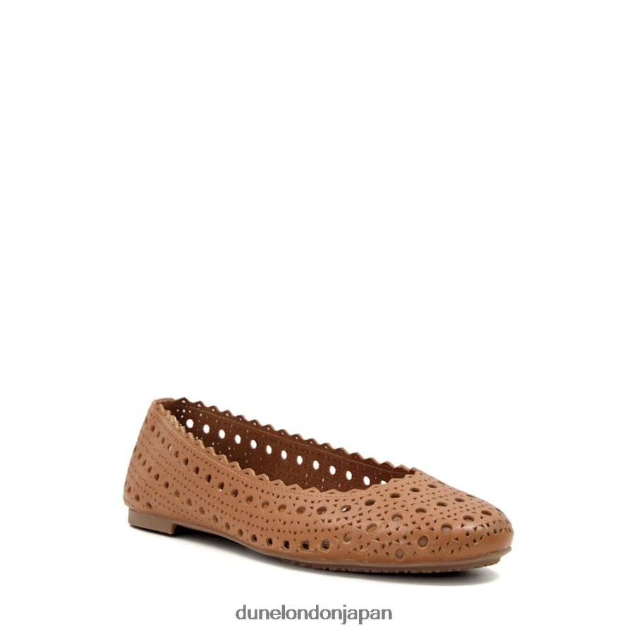 ハローズ レーザーカットディテール バレエシューズ 黄褐色 女性 Dune London 4JB82R619