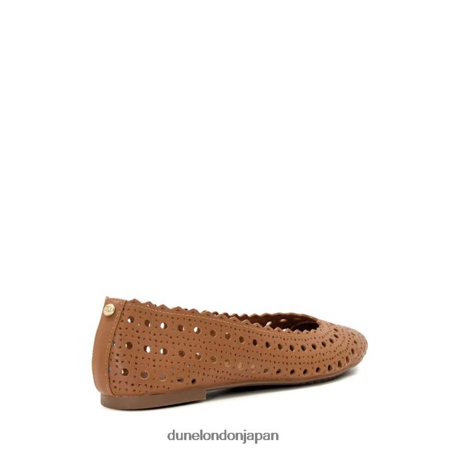 ハローズ レーザーカットディテール バレエシューズ 黄褐色 女性 Dune London 4JB82R619