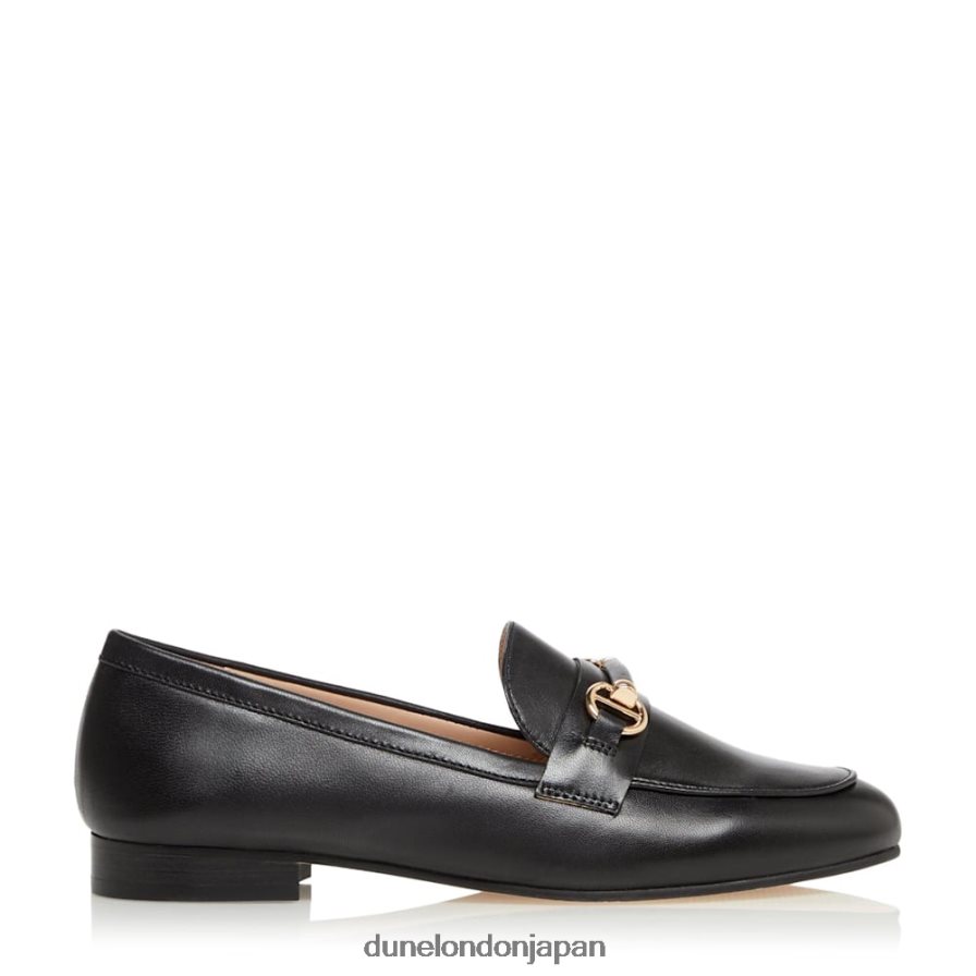 グランジ レザーメタルトリムスナッフルローファー 黒 女性 Dune London 4JB82R620