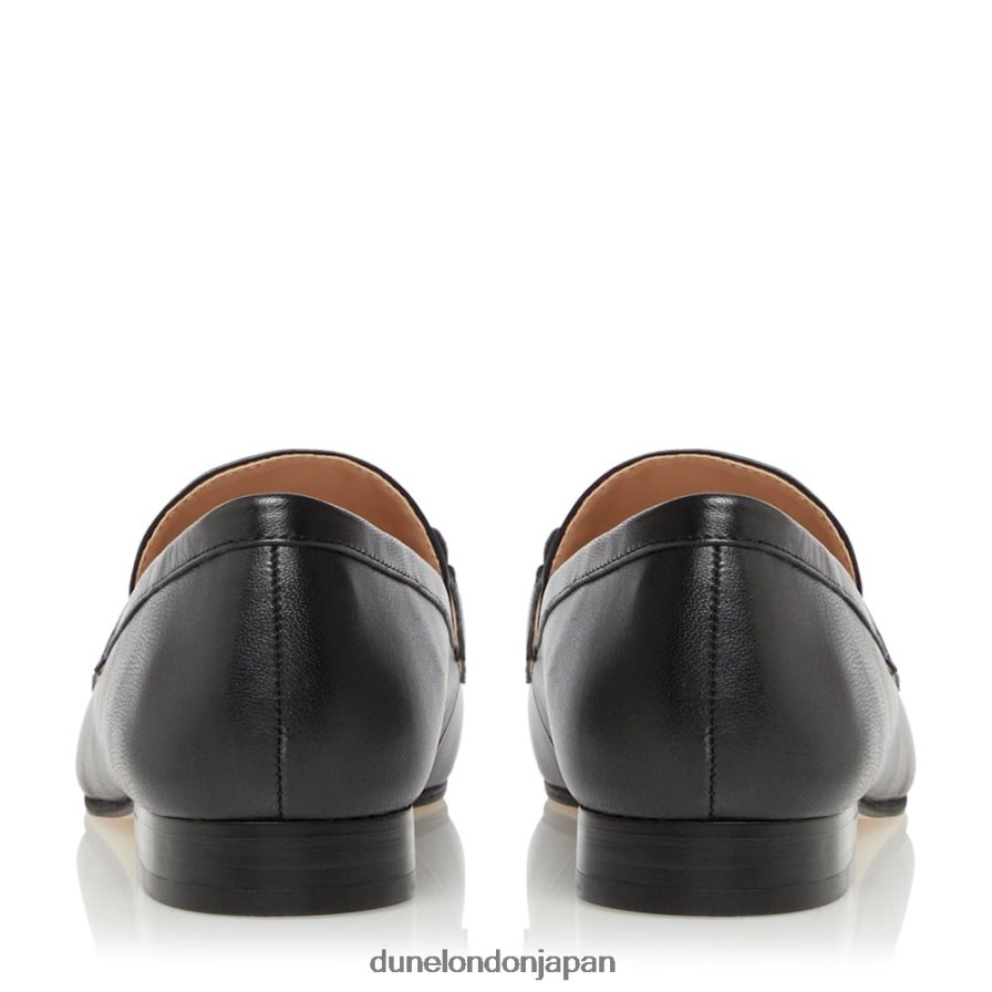 グランジ レザーメタルトリムスナッフルローファー 黒 女性 Dune London 4JB82R620