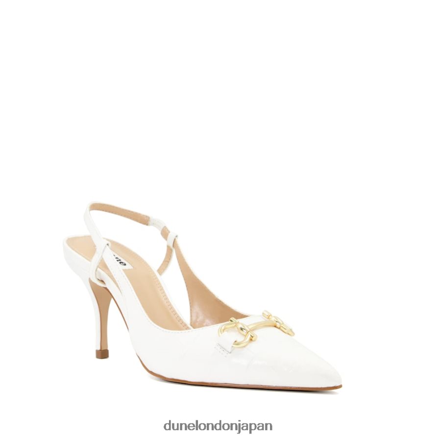 クリック スナッフルトリム スリングバック コート 白 女性 Dune London 4JB82R628