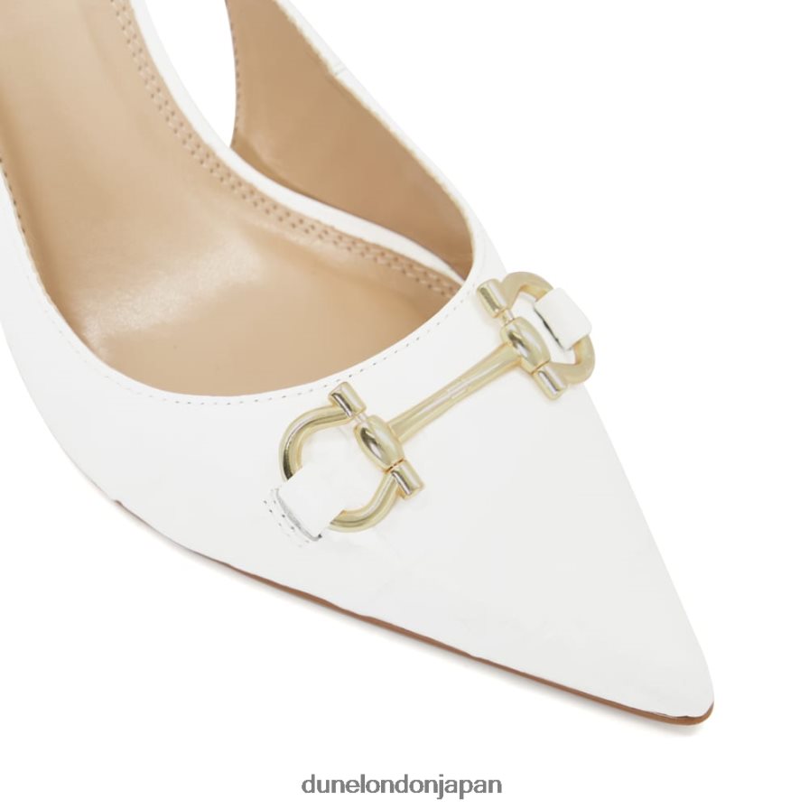 クリック スナッフルトリム スリングバック コート 白 女性 Dune London 4JB82R628