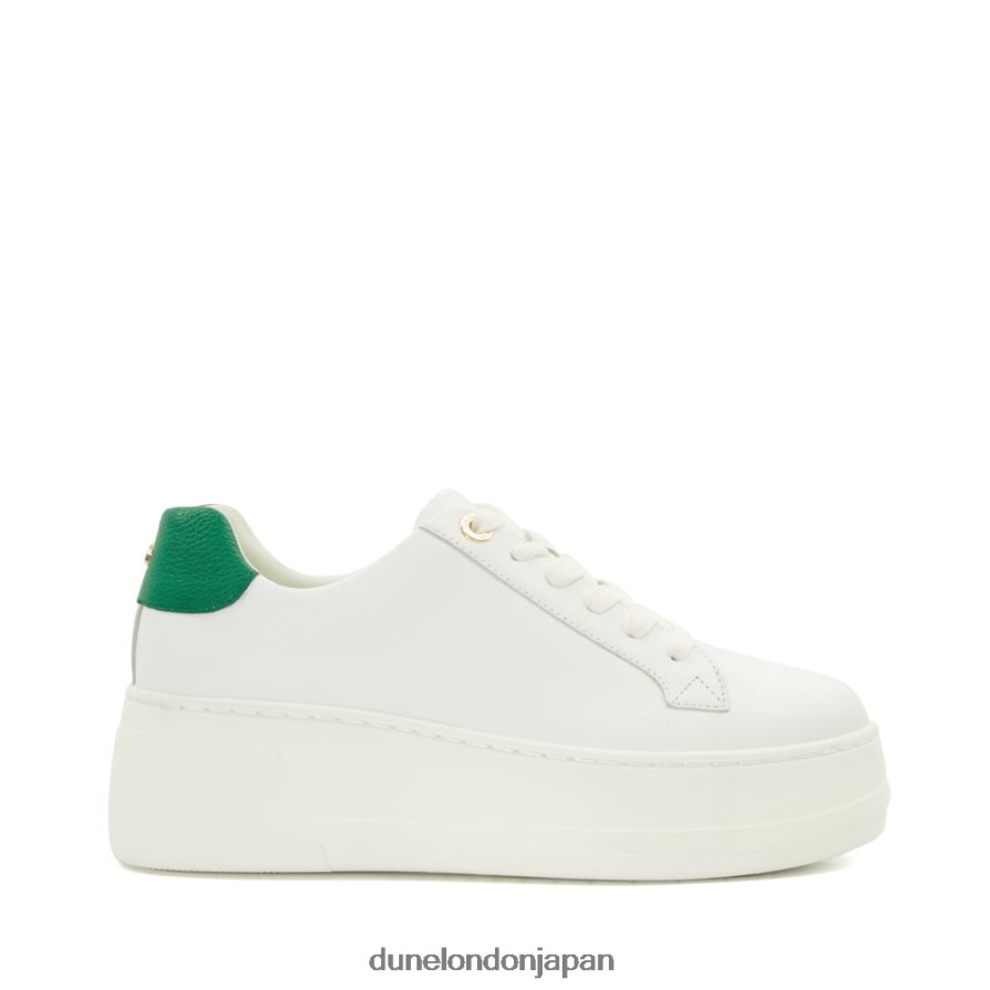 エピソード レースアップ フラットスニーカー エメラルド 女性 Dune London 4JB82R630