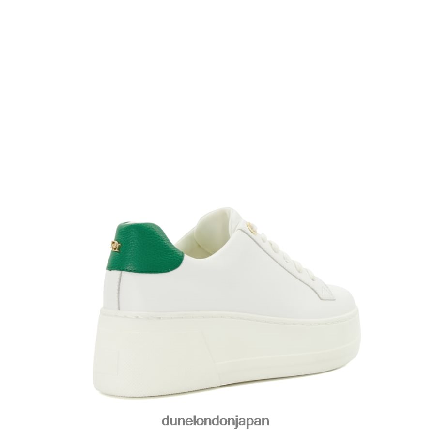 エピソード レースアップ フラットスニーカー エメラルド 女性 Dune London 4JB82R630