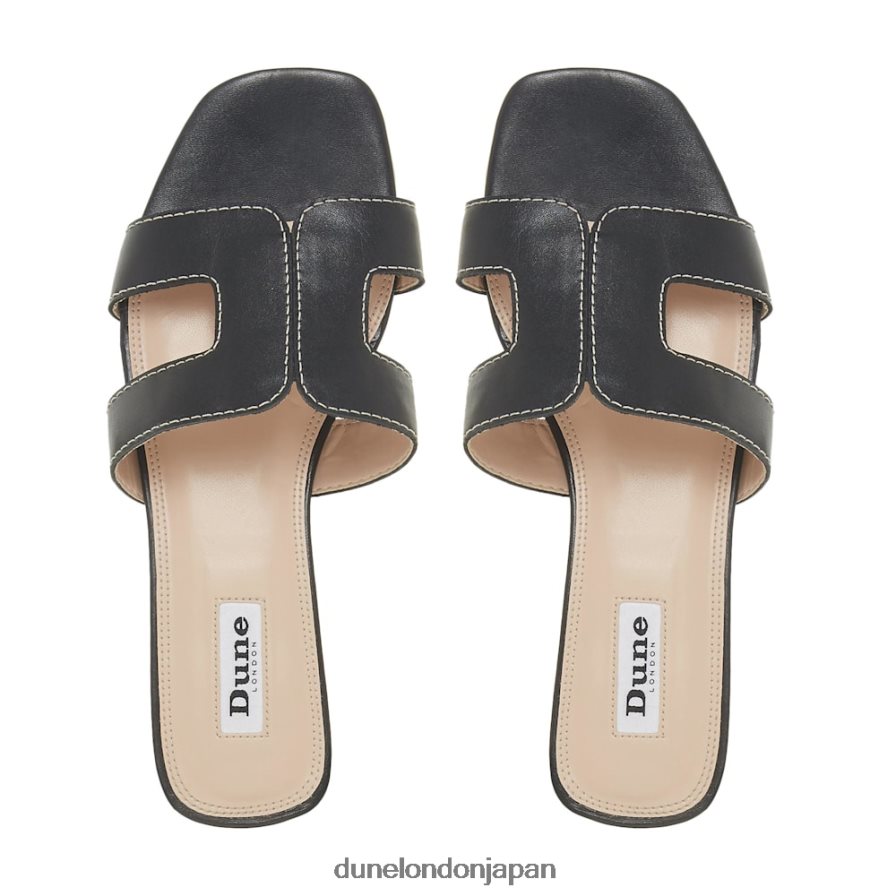 ルーペ スマートスライダーサンダル 黒 女性 Dune London 4JB82R632