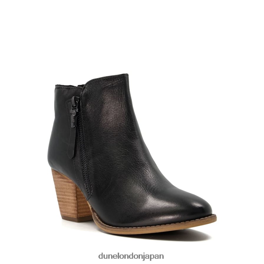 ペイス ワイドフィットヒールアンクルブーツ 黒 女性 Dune London 4JB82R634