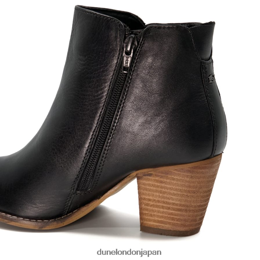 ペイス ワイドフィットヒールアンクルブーツ 黒 女性 Dune London 4JB82R634