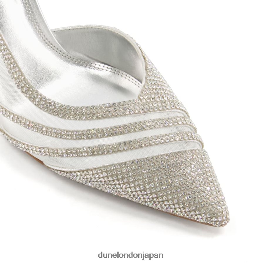 チャンパー 装飾コートヒール 銀 女性 Dune London 4JB82R640