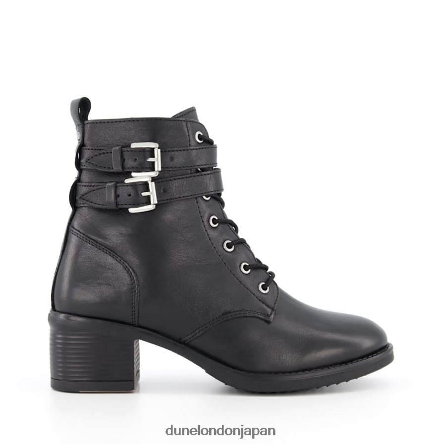 パクサン ワイドフィットバックルディテールアンクルブーツ 黒 女性 Dune London 4JB82R642