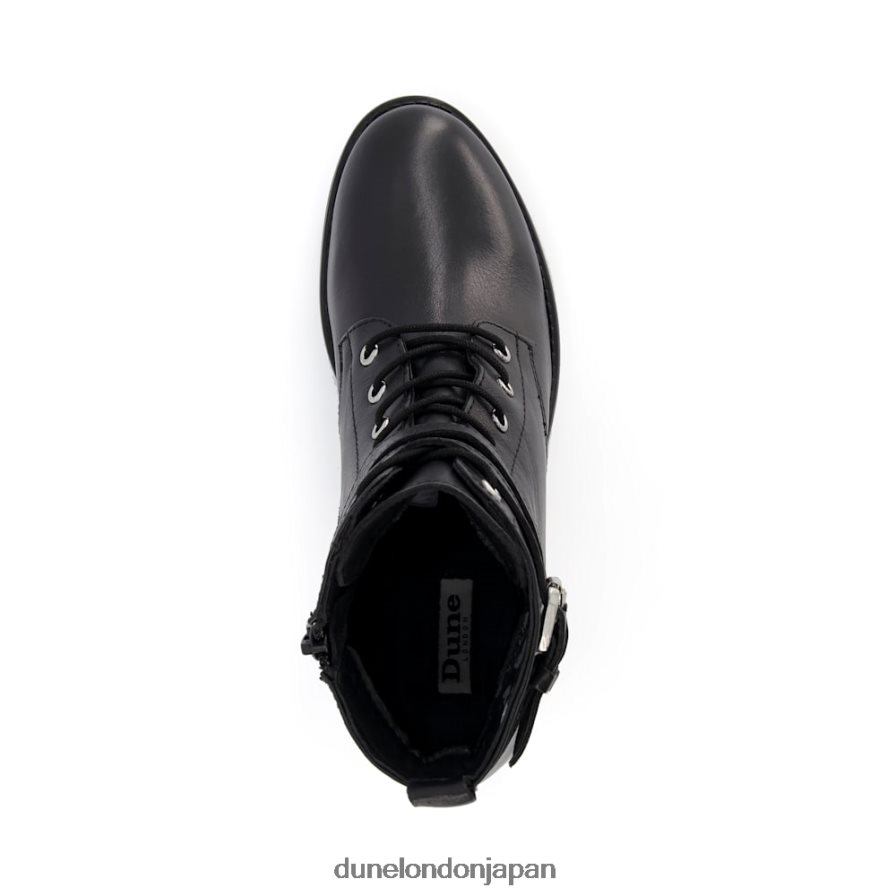 パクサン ワイドフィットバックルディテールアンクルブーツ 黒 女性 Dune London 4JB82R642
