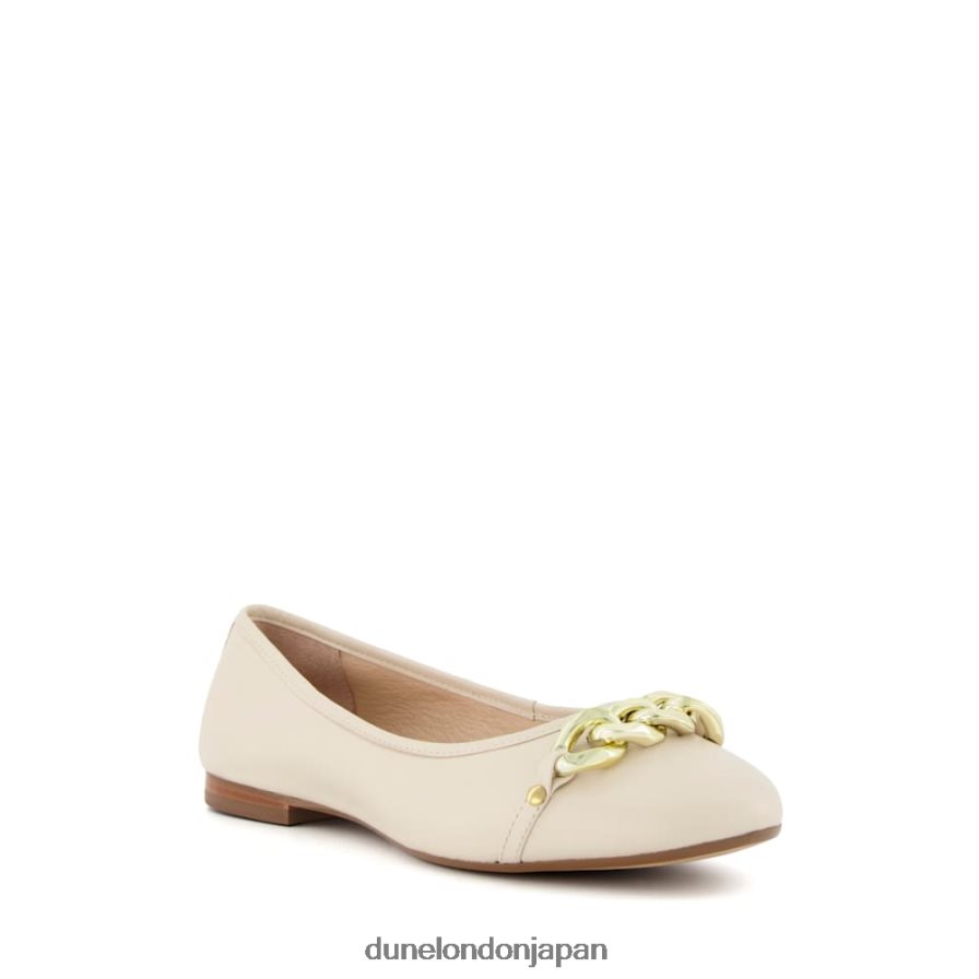 ハッセル チェーンバレリーナシューズ 生成り 女性 Dune London 4JB82R643