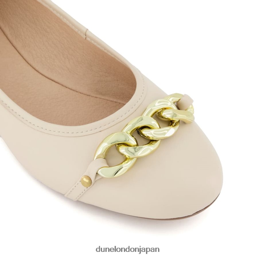 ハッセル チェーンバレリーナシューズ 生成り 女性 Dune London 4JB82R643
