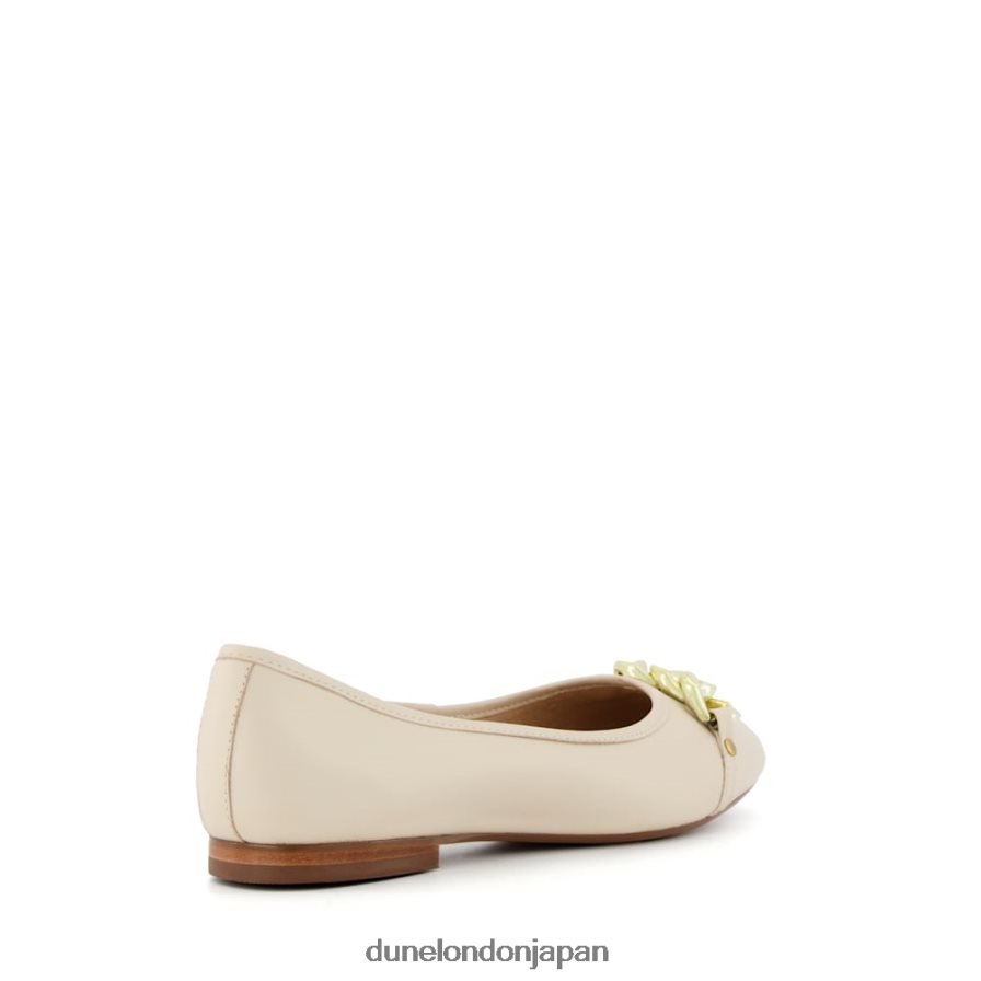 ハッセル チェーンバレリーナシューズ 生成り 女性 Dune London 4JB82R643