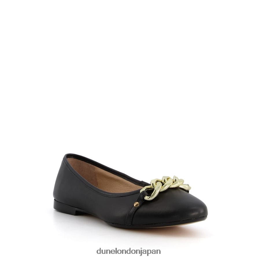 ハッセル チェーンバレリーナシューズ 黒 女性 Dune London 4JB82R644