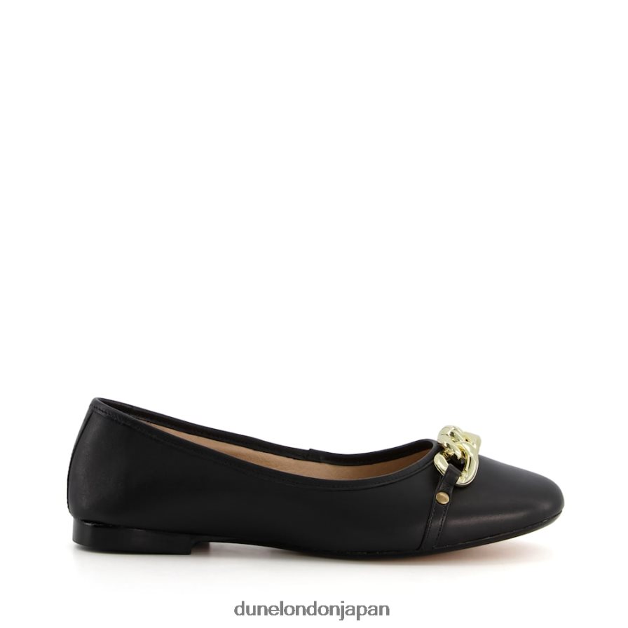ハッセル チェーンバレリーナシューズ 黒 女性 Dune London 4JB82R644