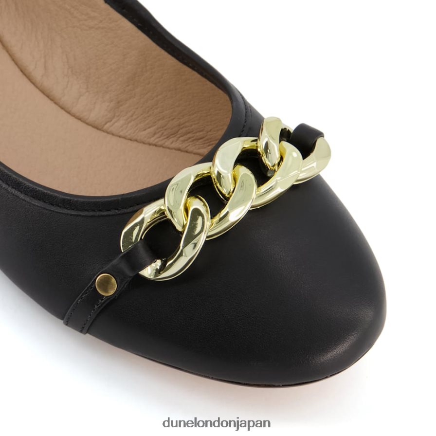 ハッセル チェーンバレリーナシューズ 黒 女性 Dune London 4JB82R644