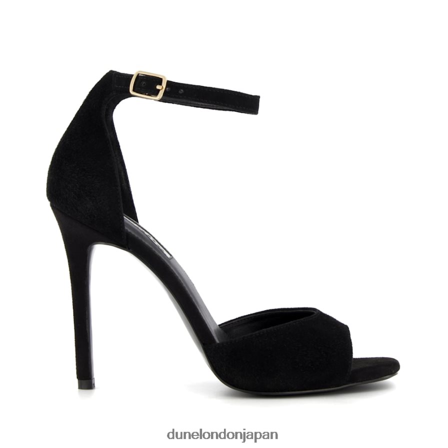 ミスティ ツーパートヒールサンダル 黒 女性 Dune London 4JB82R647