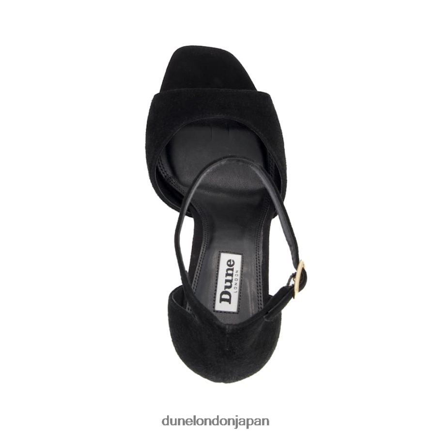 ミスティ ツーパートヒールサンダル 黒 女性 Dune London 4JB82R647