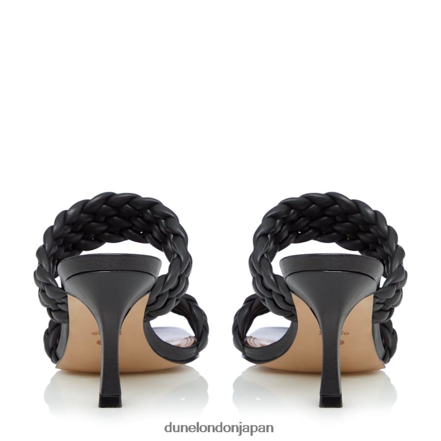 モーリッツ パッド入りウィーブストラップミュール 黒 女性 Dune London 4JB82R649