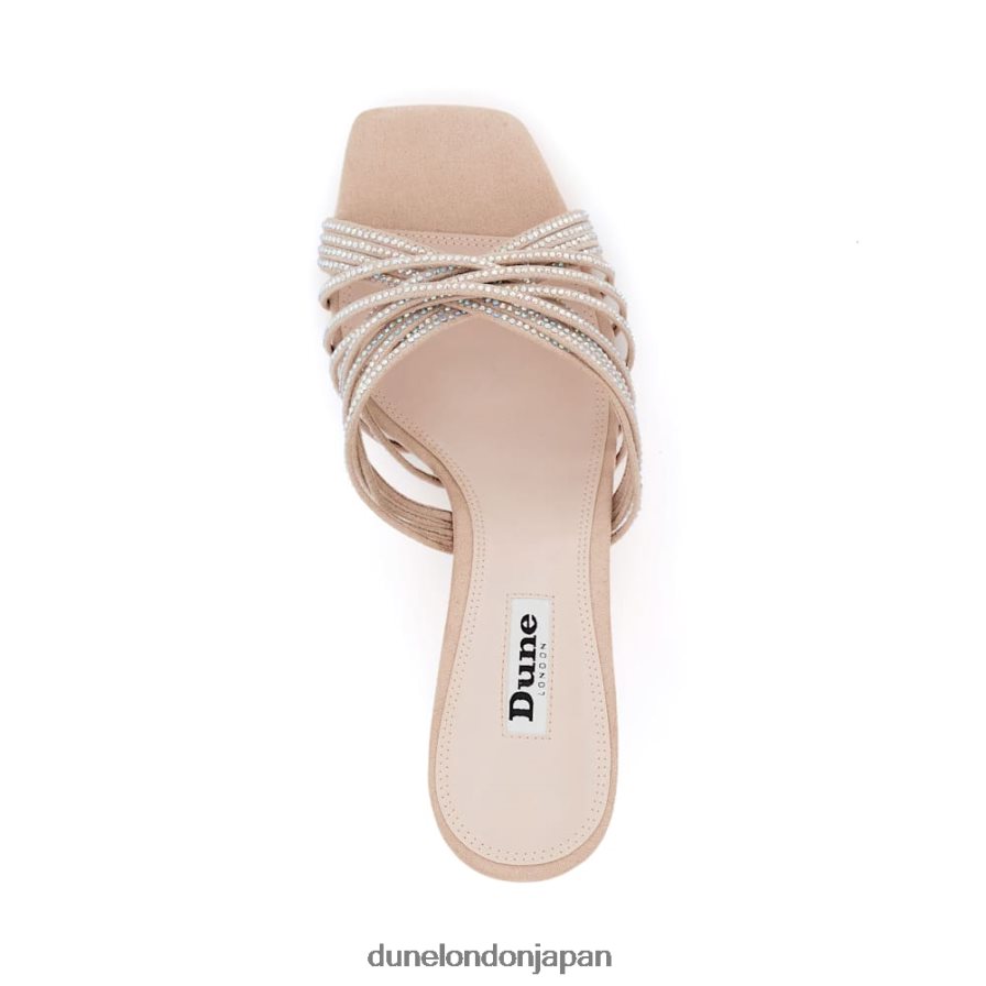 大テント ディアマンテ クロスストラップ スティレットミュール ヌード 女性 Dune London 4JB82R64